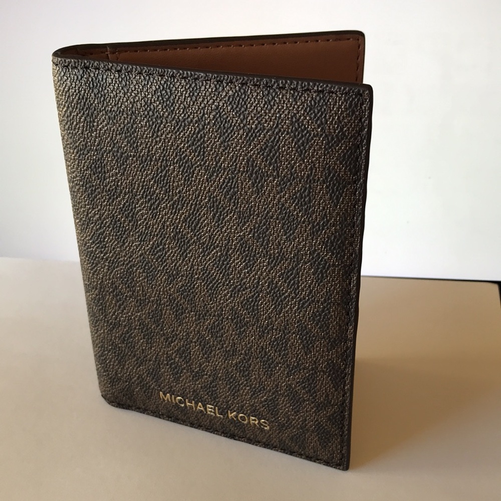 Michael Kors Brown Bifold Canvas Wallet